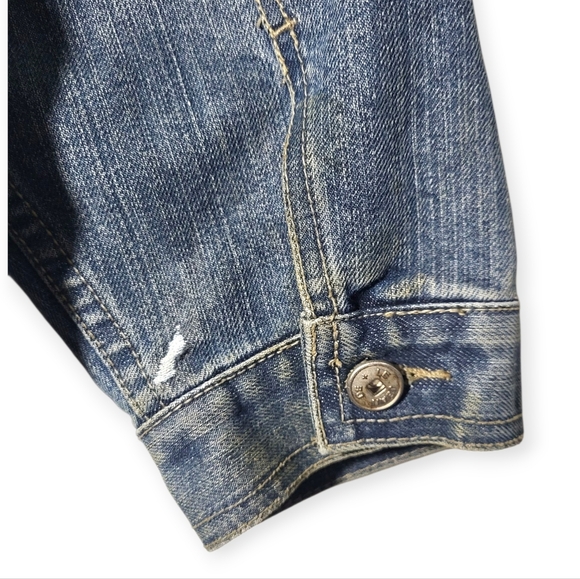 MARITHE FRANCOIS GIRBAUD Vintage Denim Jacket Large - Picture 4 of 10